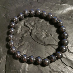 Hématite - Bracelet perles 8mm - 1er chakra
